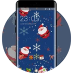 santa snow christmas android application logo